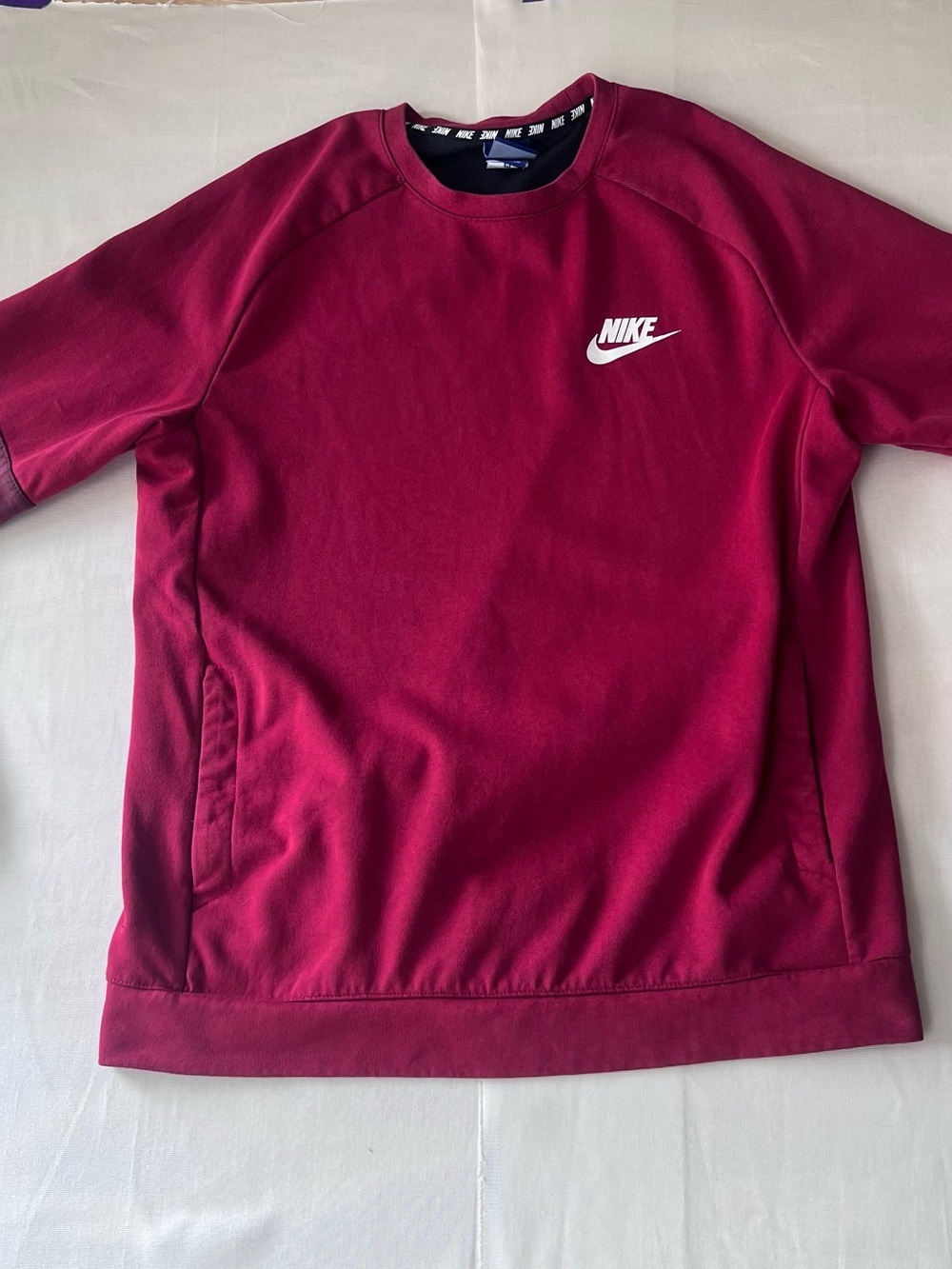 Nike Advance 15 Fleece Crewneck Sweatshirt • Maroon/Burgundy • Medium